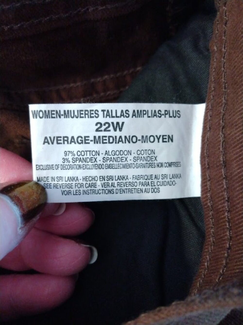 NWT Gloria Vanderbilt Amanda Jeans 22W Dark Brown Classic Fit Taper Leg Stretch - Picture 8 of 10
